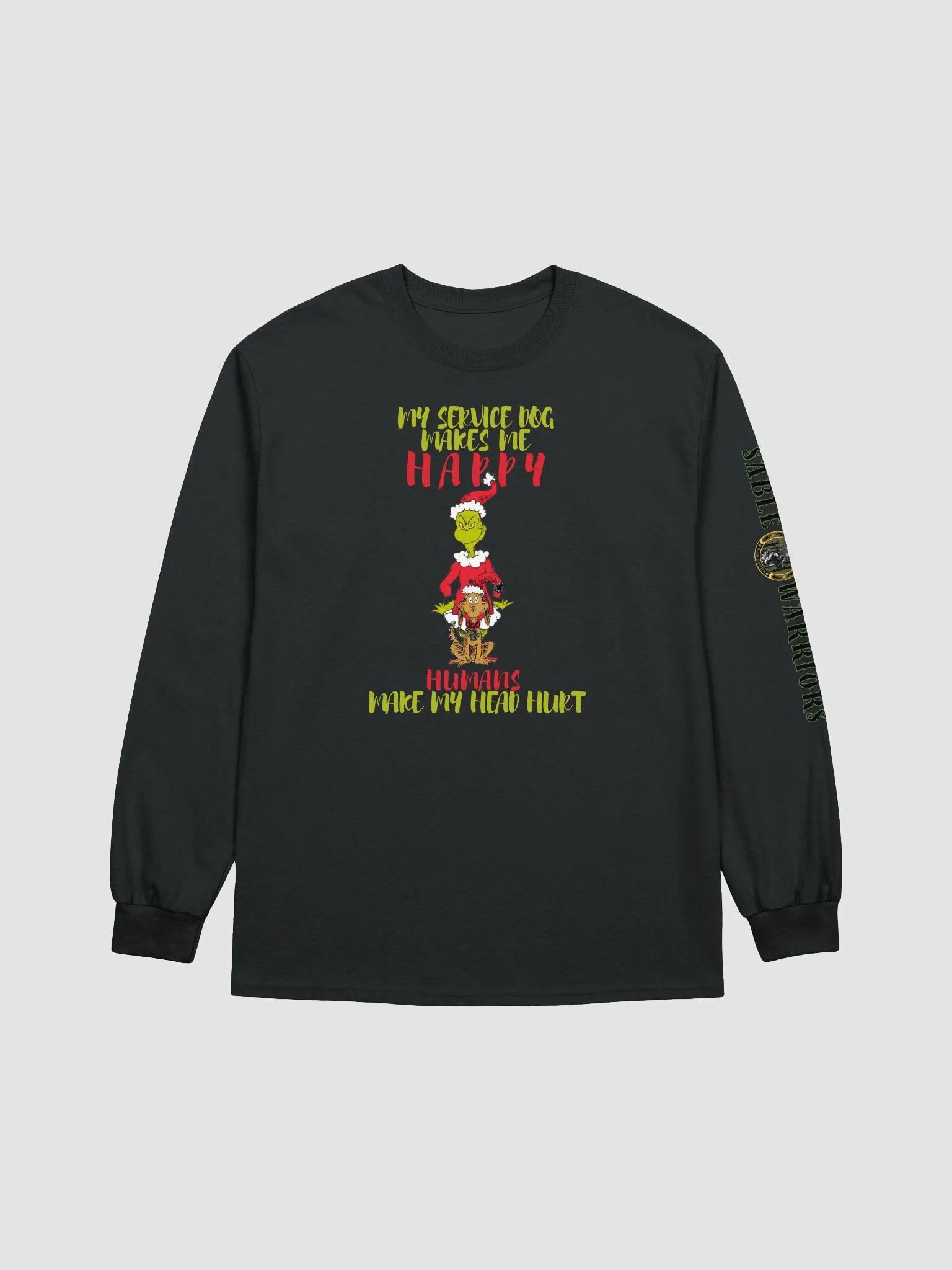 Sable Warriors Holiday Service Dog Long Sleeve: Helps Pair Veterans With A Service Dog product image (1)