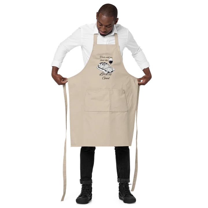 "Taste and See" Scripture Apron with Pockets – Christian Kitchen & Hospitality Gift product image (2)