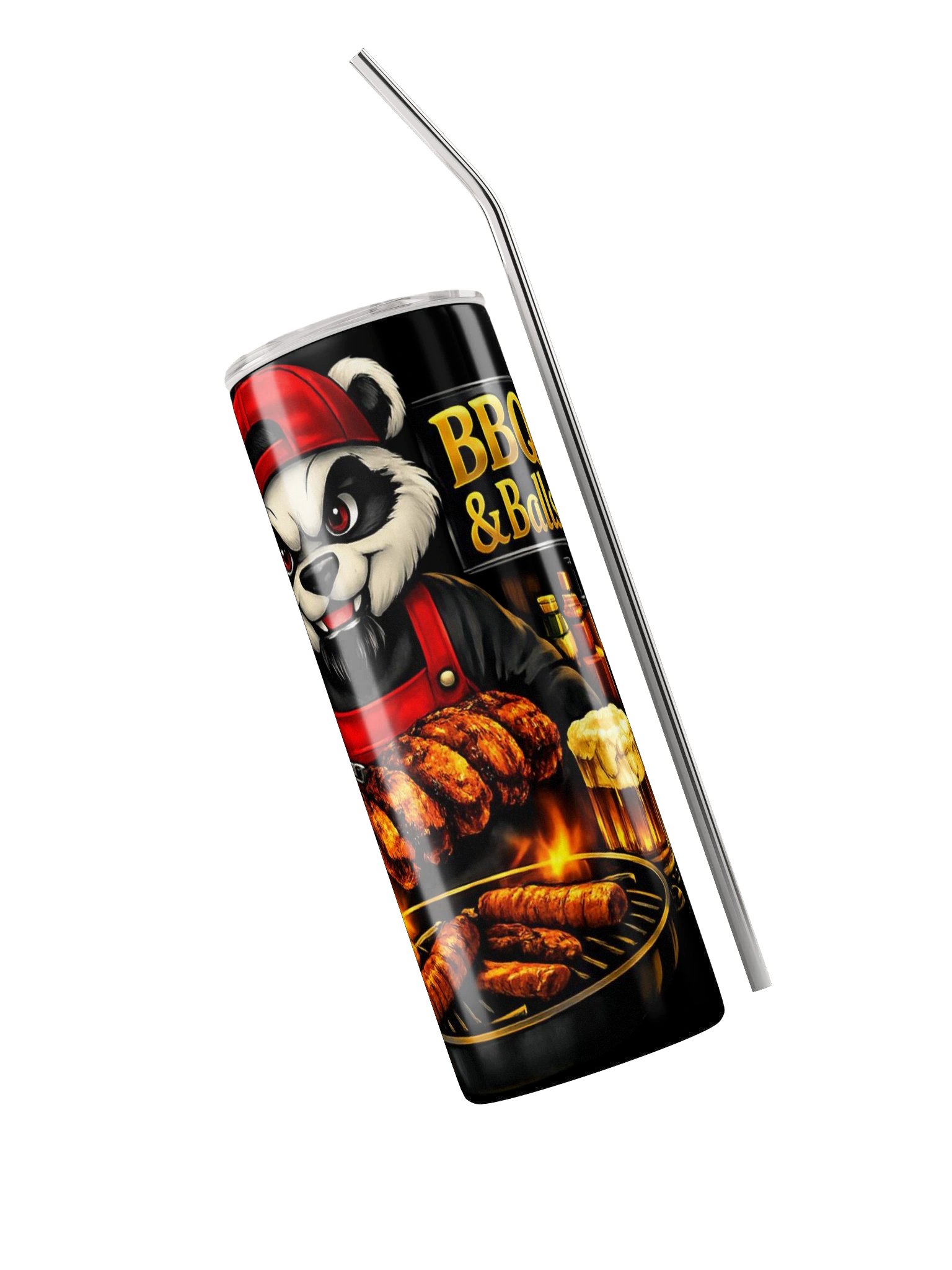 BBQ & Balls Stainless Tumbler W/ Straw product image (3)