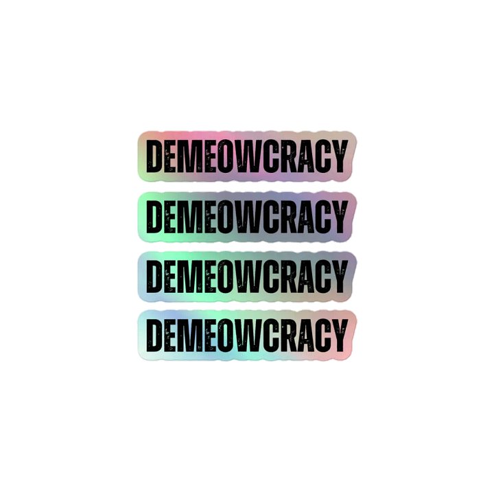 DEMEOWCRACY Holographic Sticker Sheet product image (1)