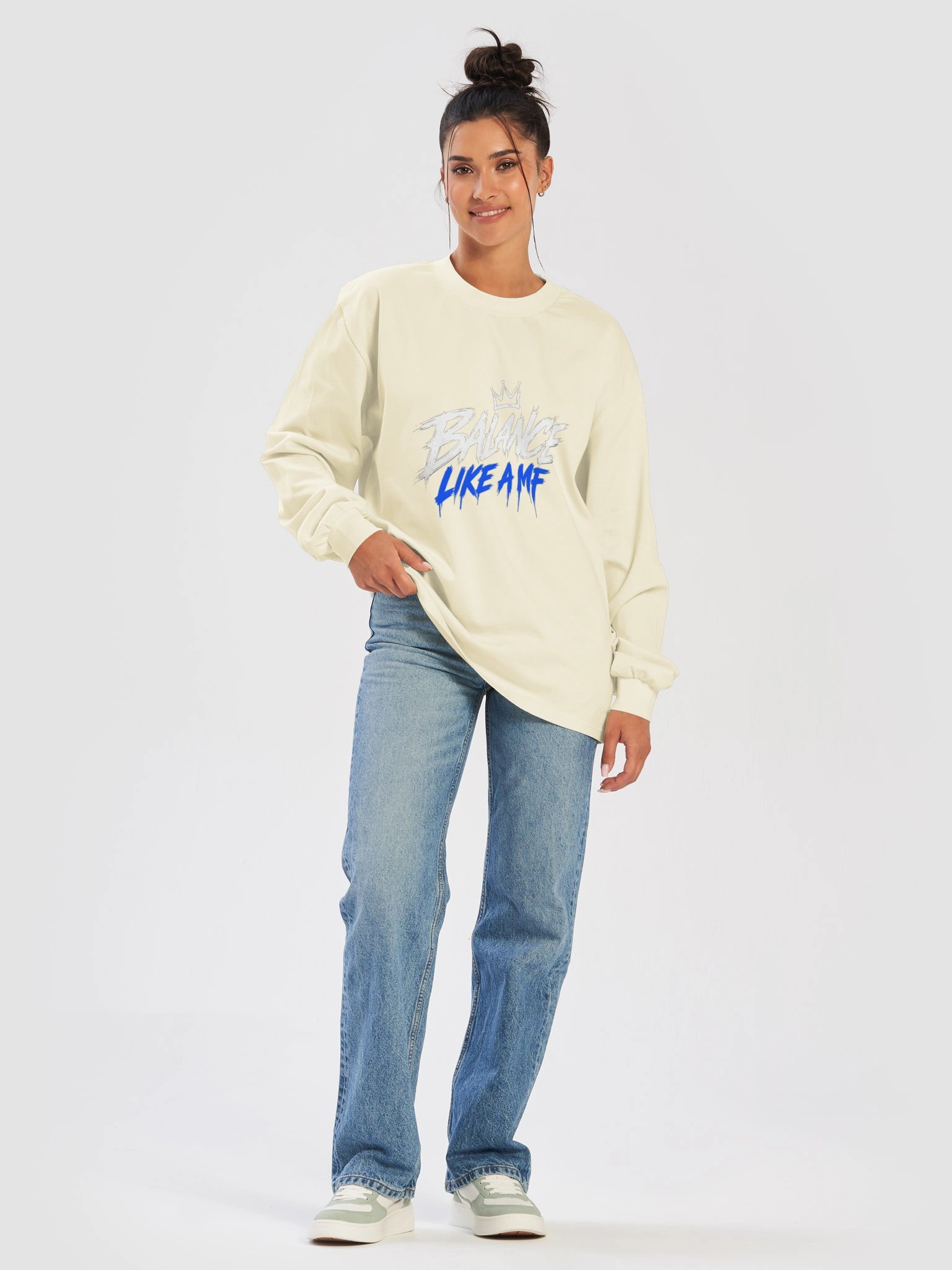 BALANCE LIKE A MF Premium Heavyweight Long Sleeve Tee product image (13)