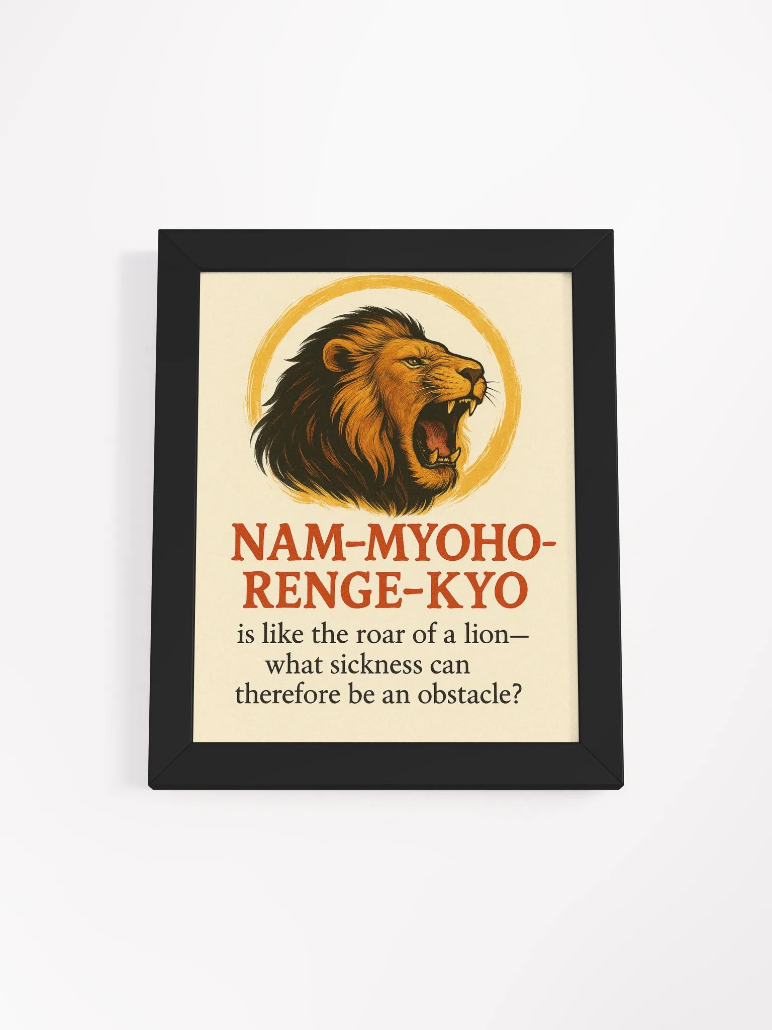 Lion’s Roar Nichiren Buddhism Framed Poster product image (1)