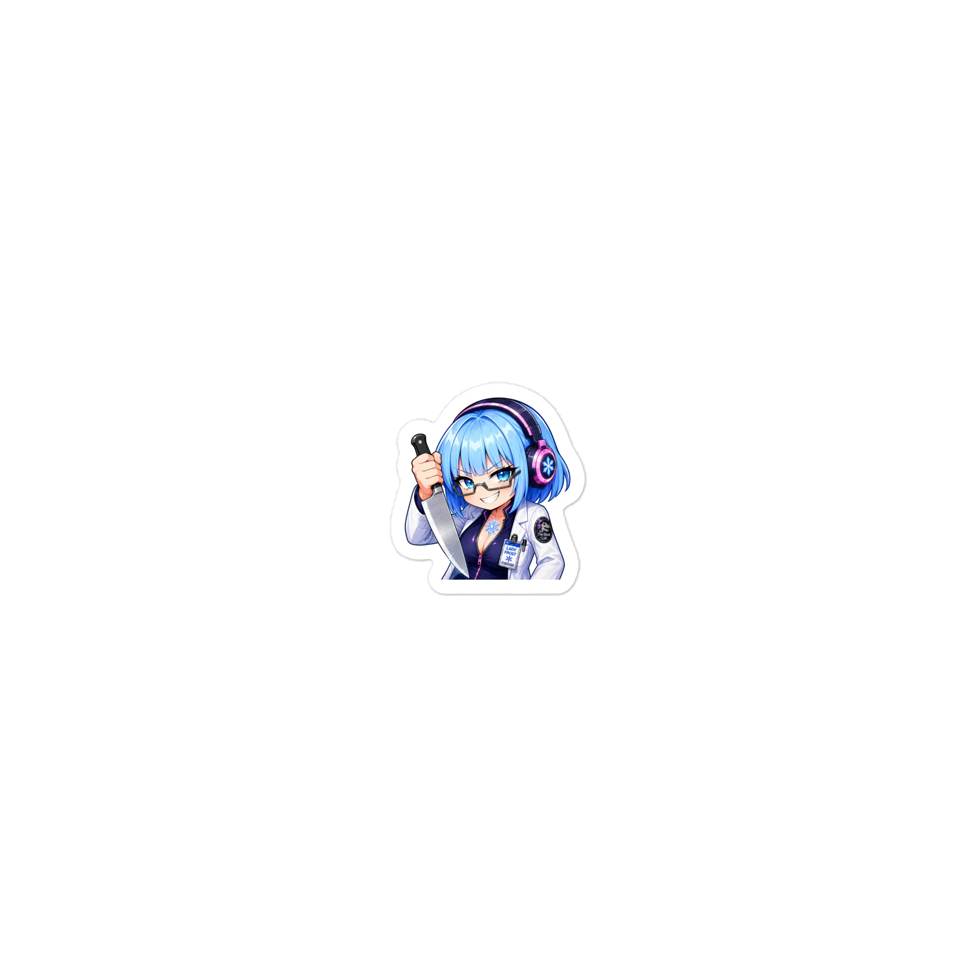 Lady Frost Knife Emote - Die Cut Sticker product image (2)