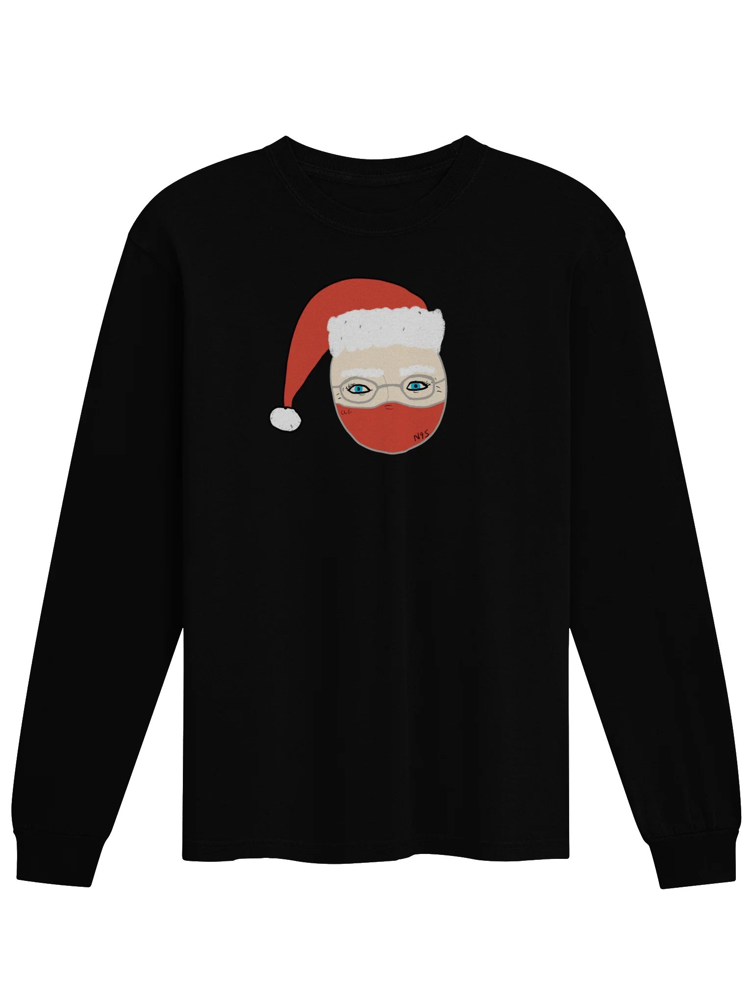 Santa Mask long sleeve tee product image (3)