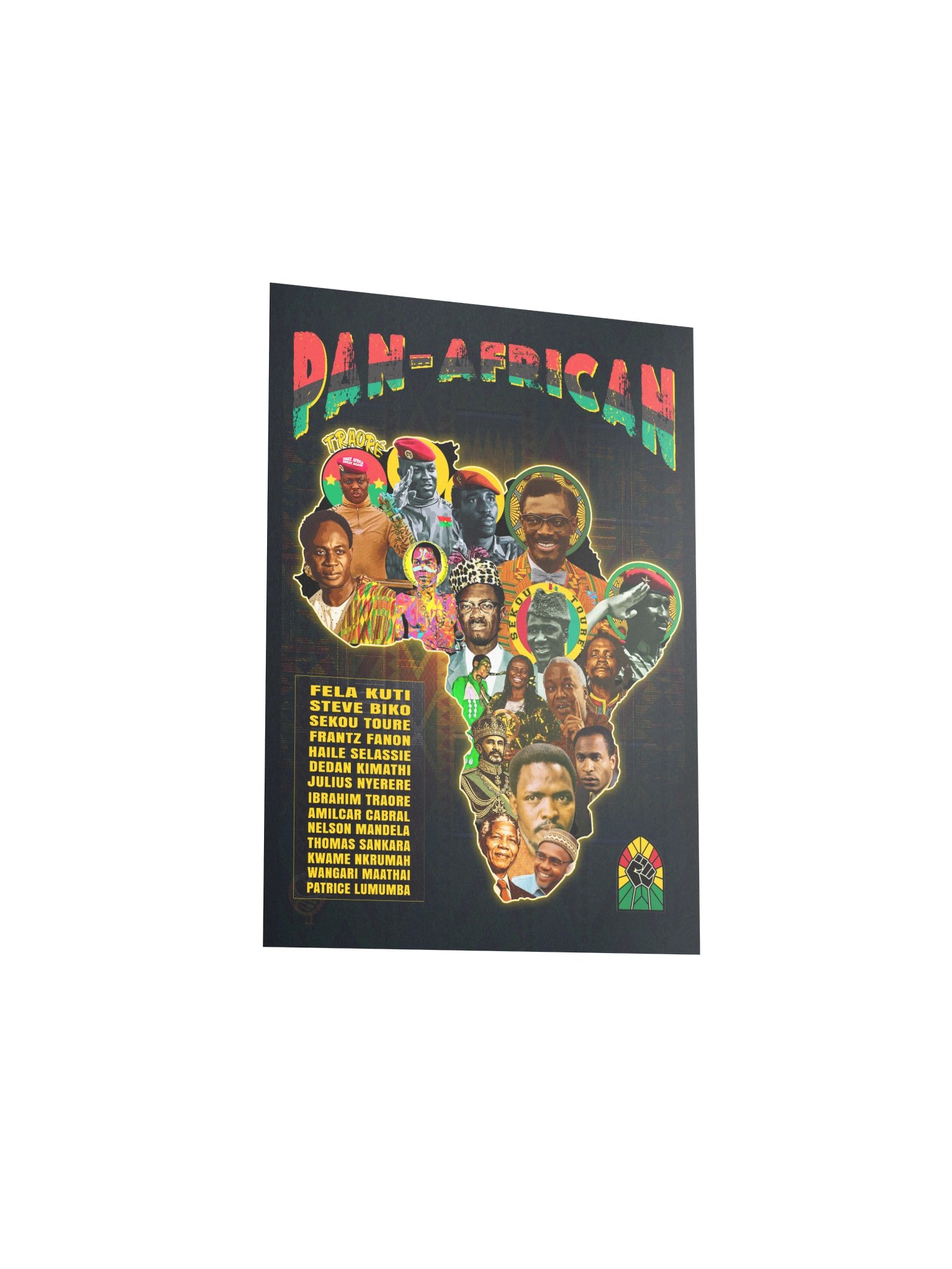 Pan-African Heroes Collage - Africa Map Poster product image (4)