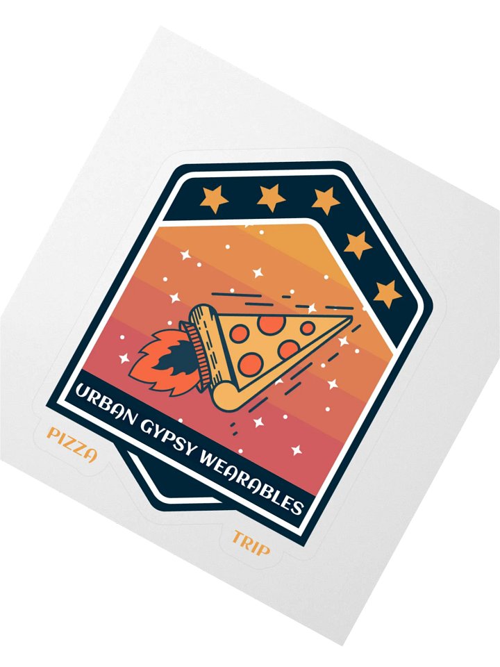 Pizza Trip Rocket Kiss Cut Stickers product image (2)