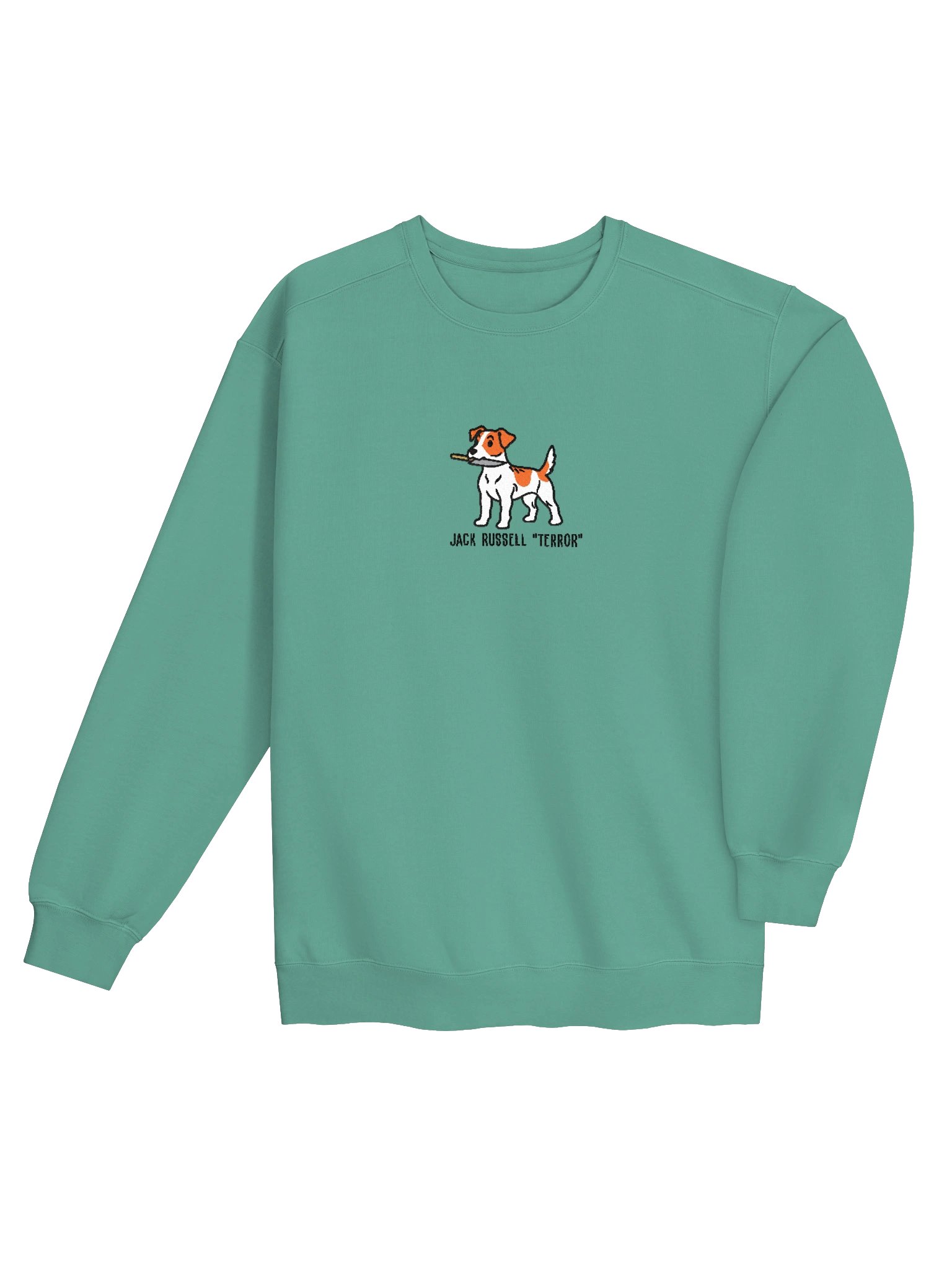 Jack Russell Terror Funny Chibi-Style Embroidered Premium Sweatshirt for Jack Russell Terrier(White & Red) Owners product image (28)