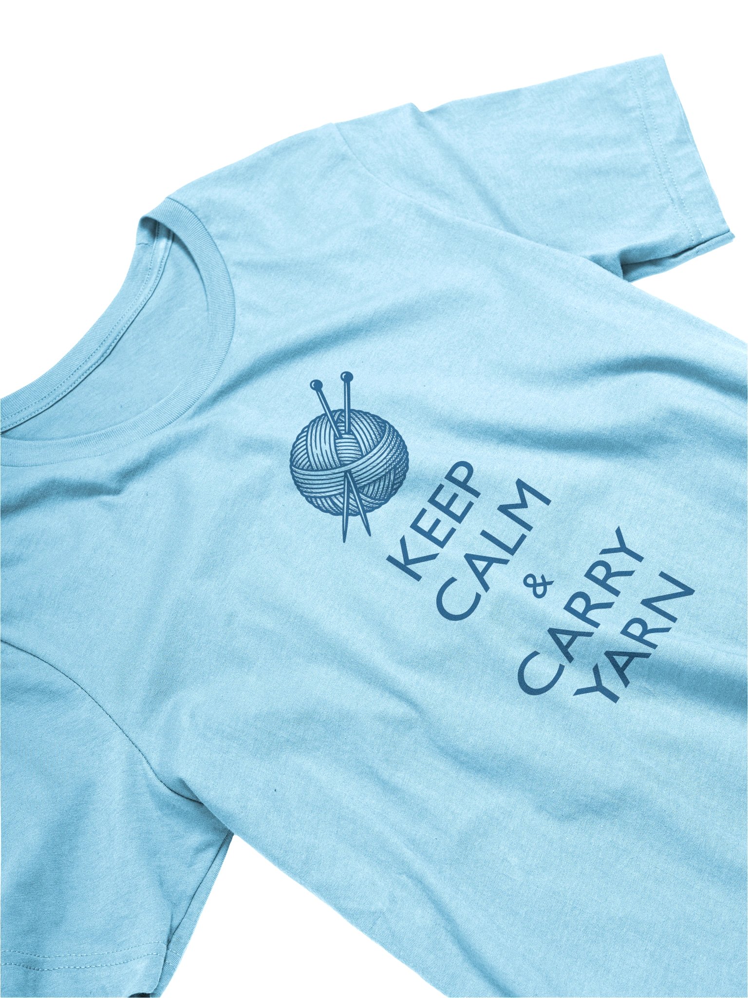 Keep Calm & Carry Yarn Knitting T‑Shirt product image (3)