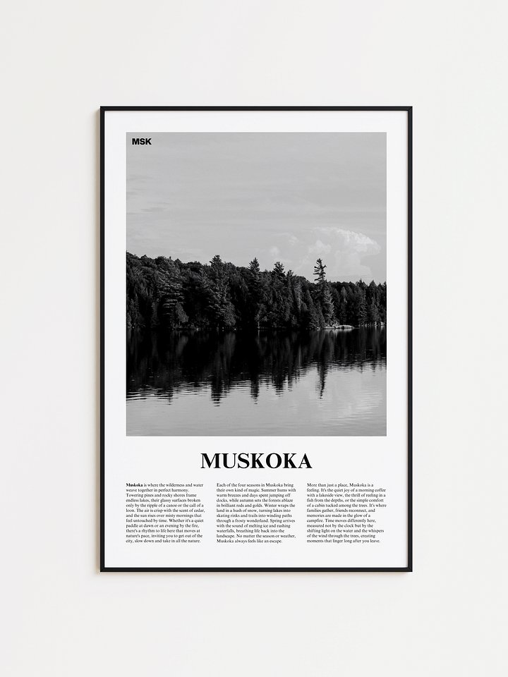 Muskoka 01 Newspaper Poster | Framed product image (1)