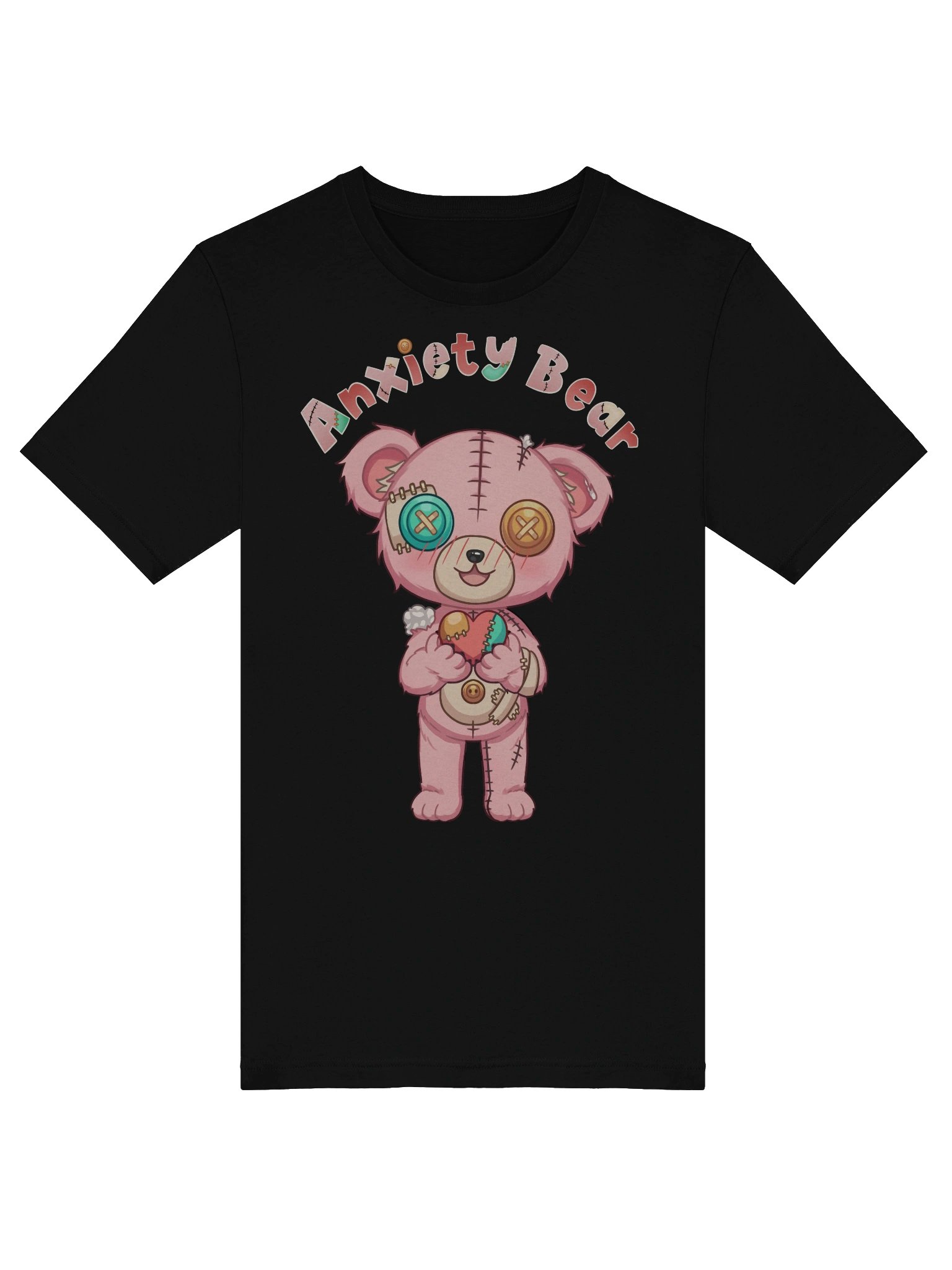 Anxiety Bear Heart Unisex T-shirt product image (40)