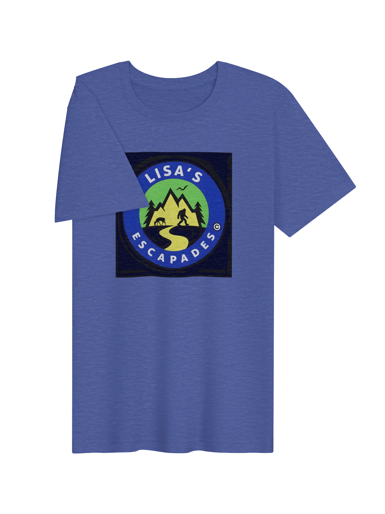 Trending Lisa’s Escapades Adventure Dark Blue Logo Tee product image (3)