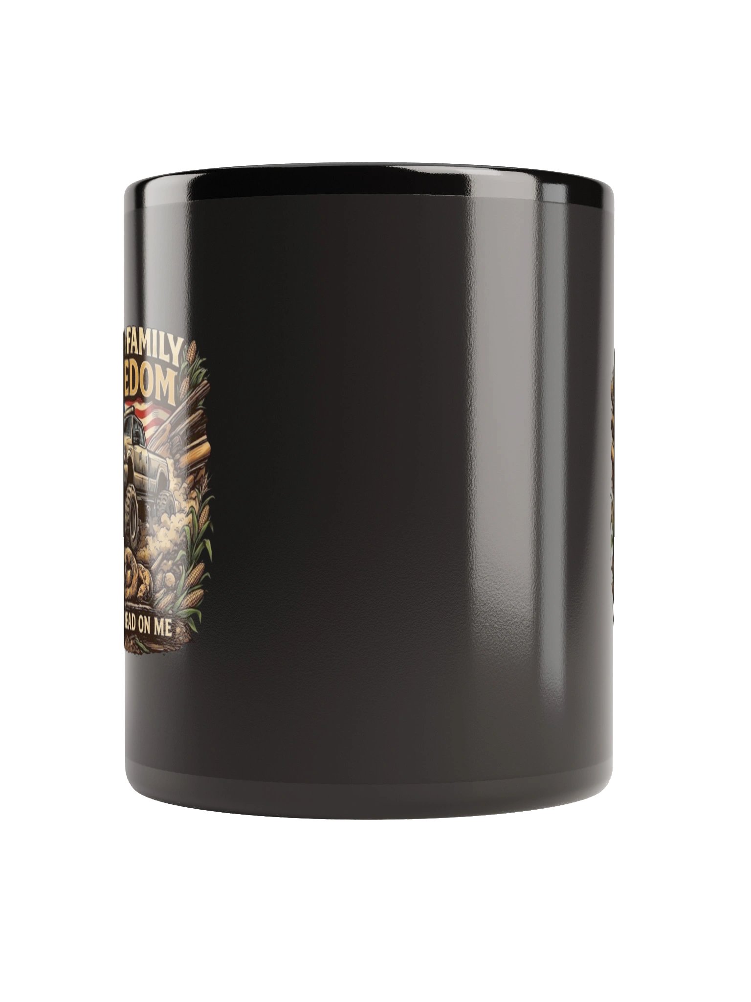 Faith Family Freedom — Black Glossy "Don't Tread On Me" Truck Mug product image (4)
