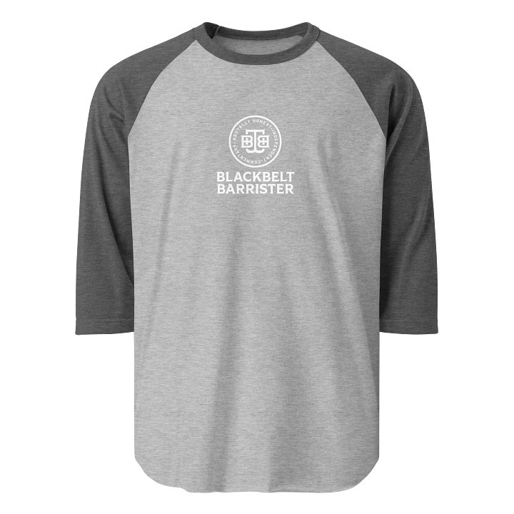 BBB Raglan Baseball ¾ Sleeve Tee Grey product image (1)