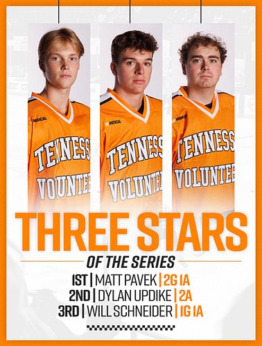 Your Three Stars of the Series! 

⭐️ @mattpavek_ 
⭐️⭐️ @dylan.updike 
⭐️⭐️⭐️ @will.schneider25 

#hockeytop | #thebuild