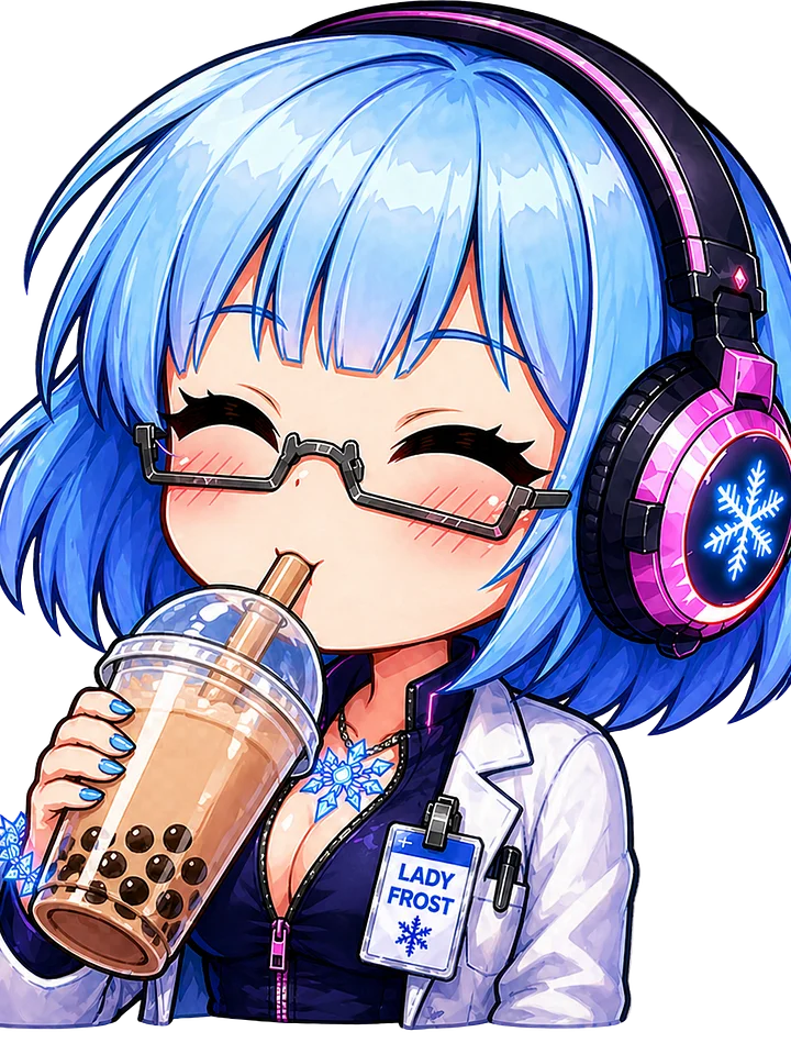 Lady Frost Boba Emote - Die Cut Sticker product image (1)
