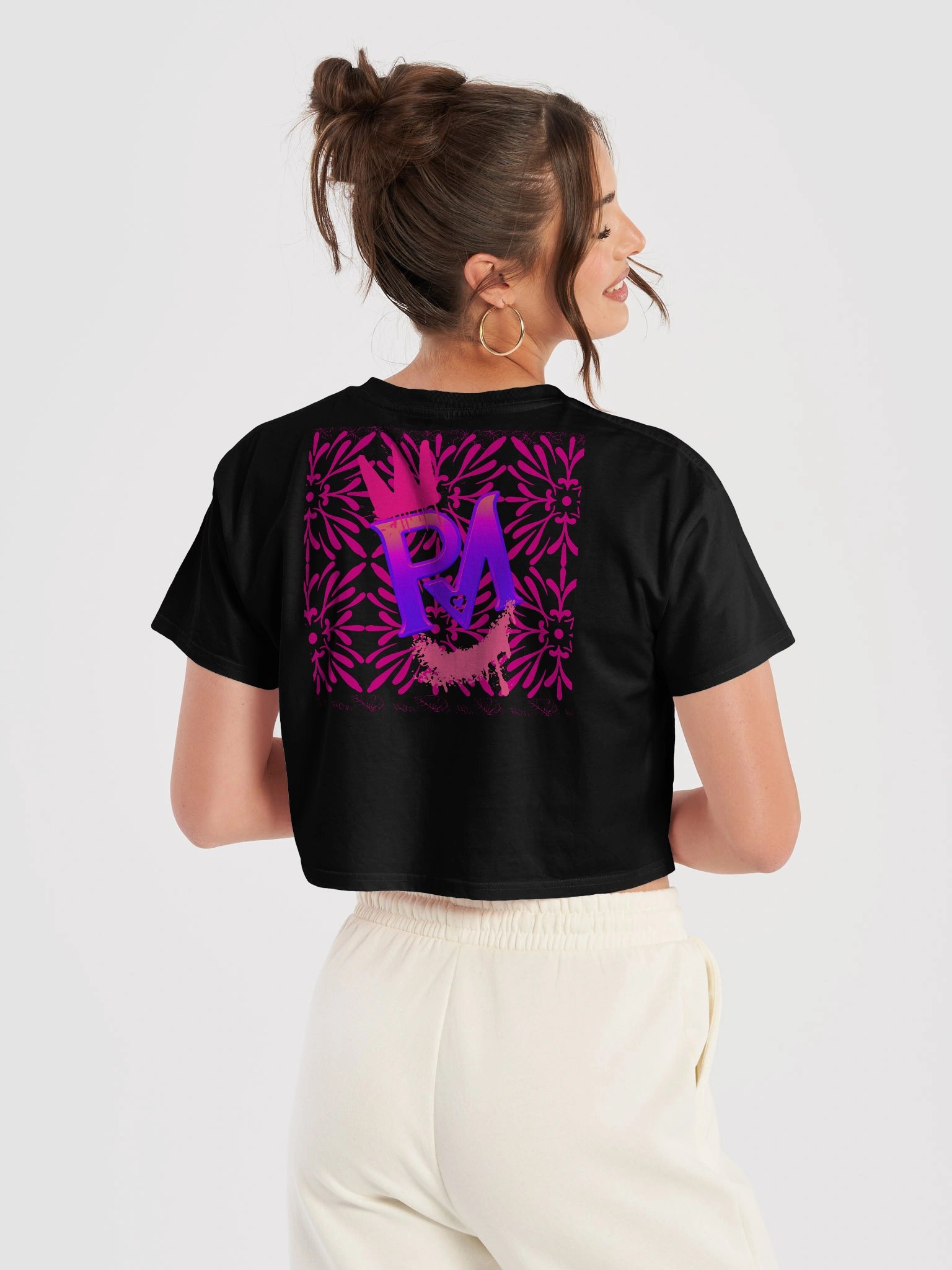 Crop top Neon Splash Graffiti — AS Colour Femme Premium par PU MANATU product image (1)