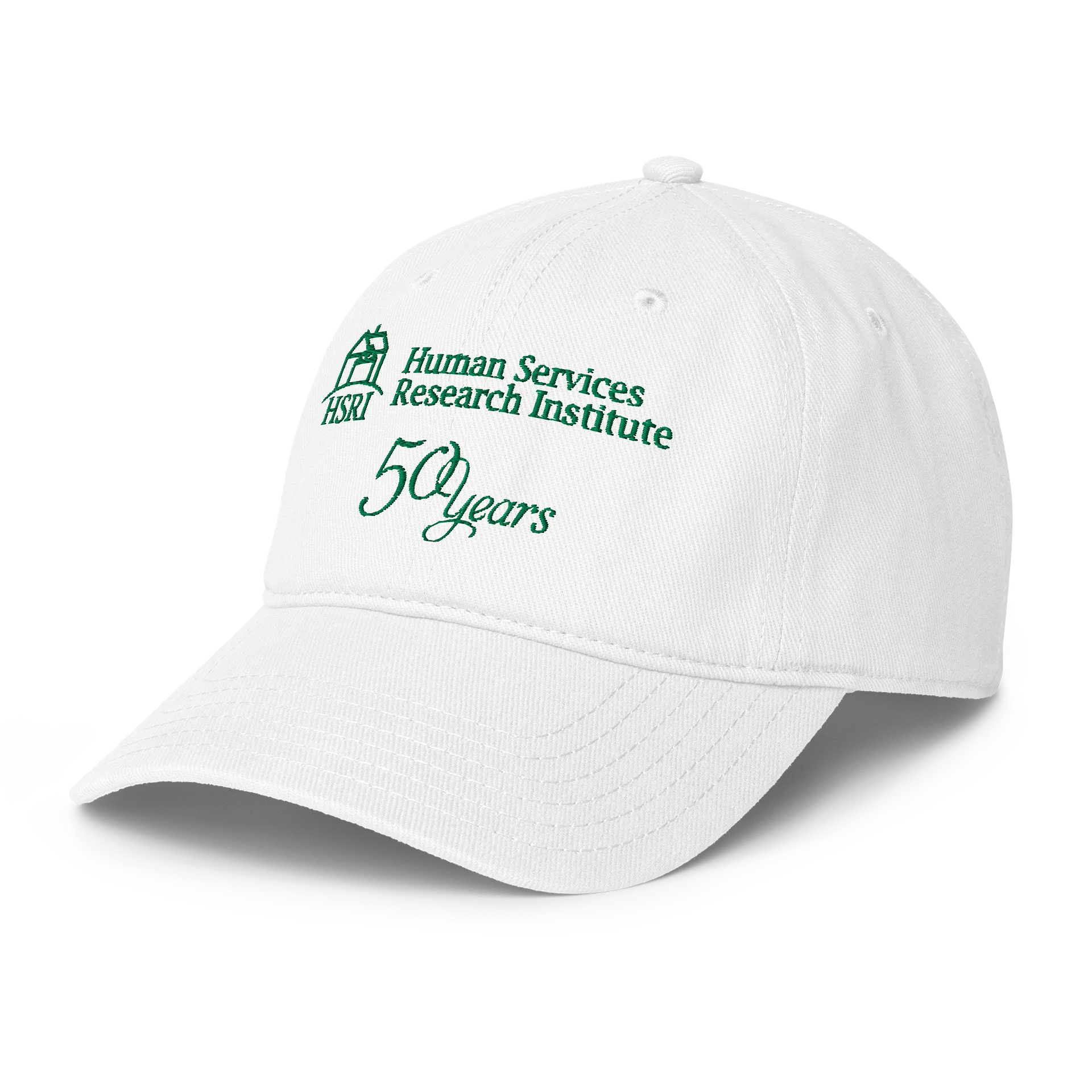 HSRI 50th Anniversary Baseball Hat - White - Embroidered product image (3)