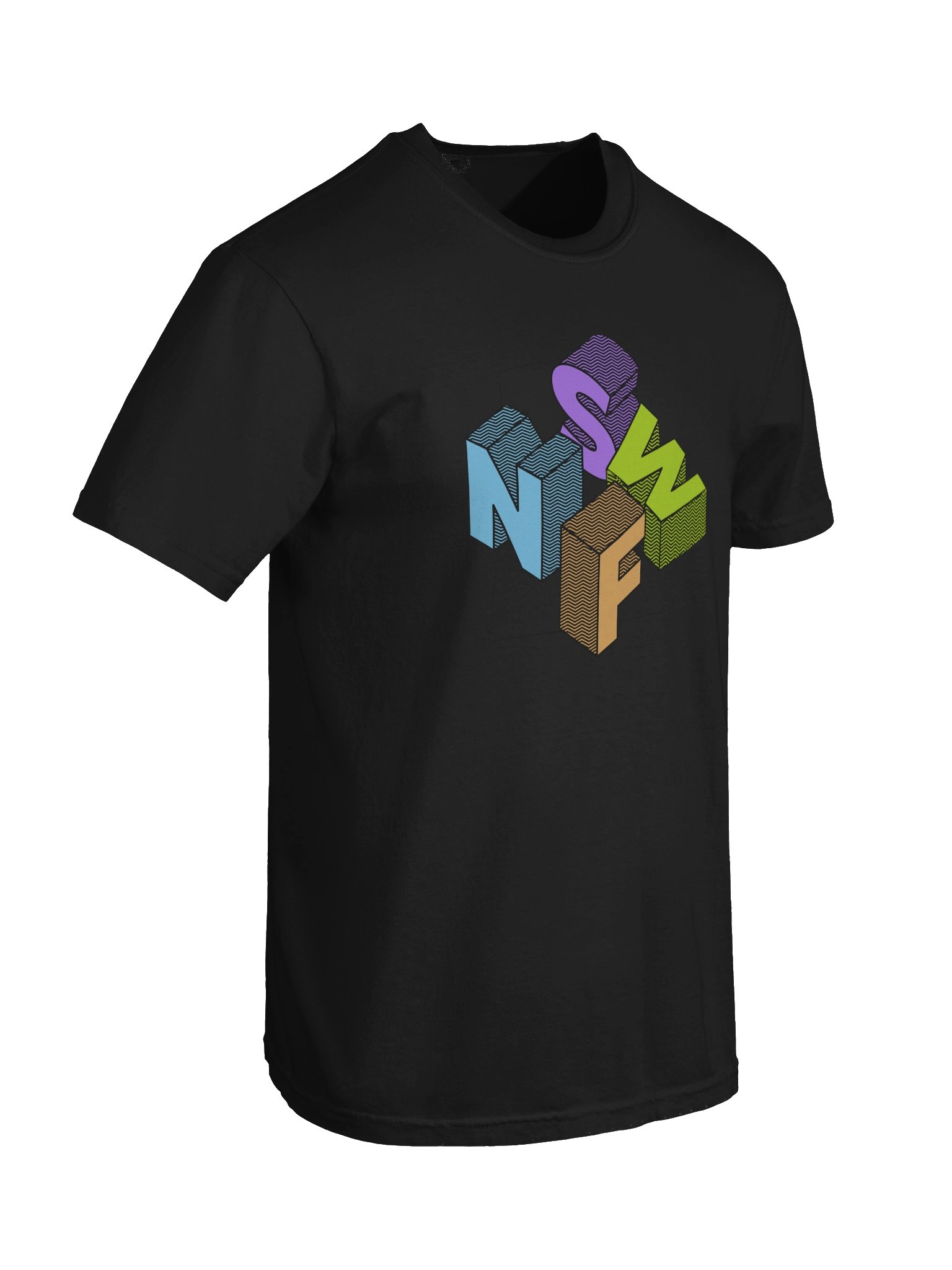 "NSFW" Isometric Typography Graphic T-Shirt product image (39)