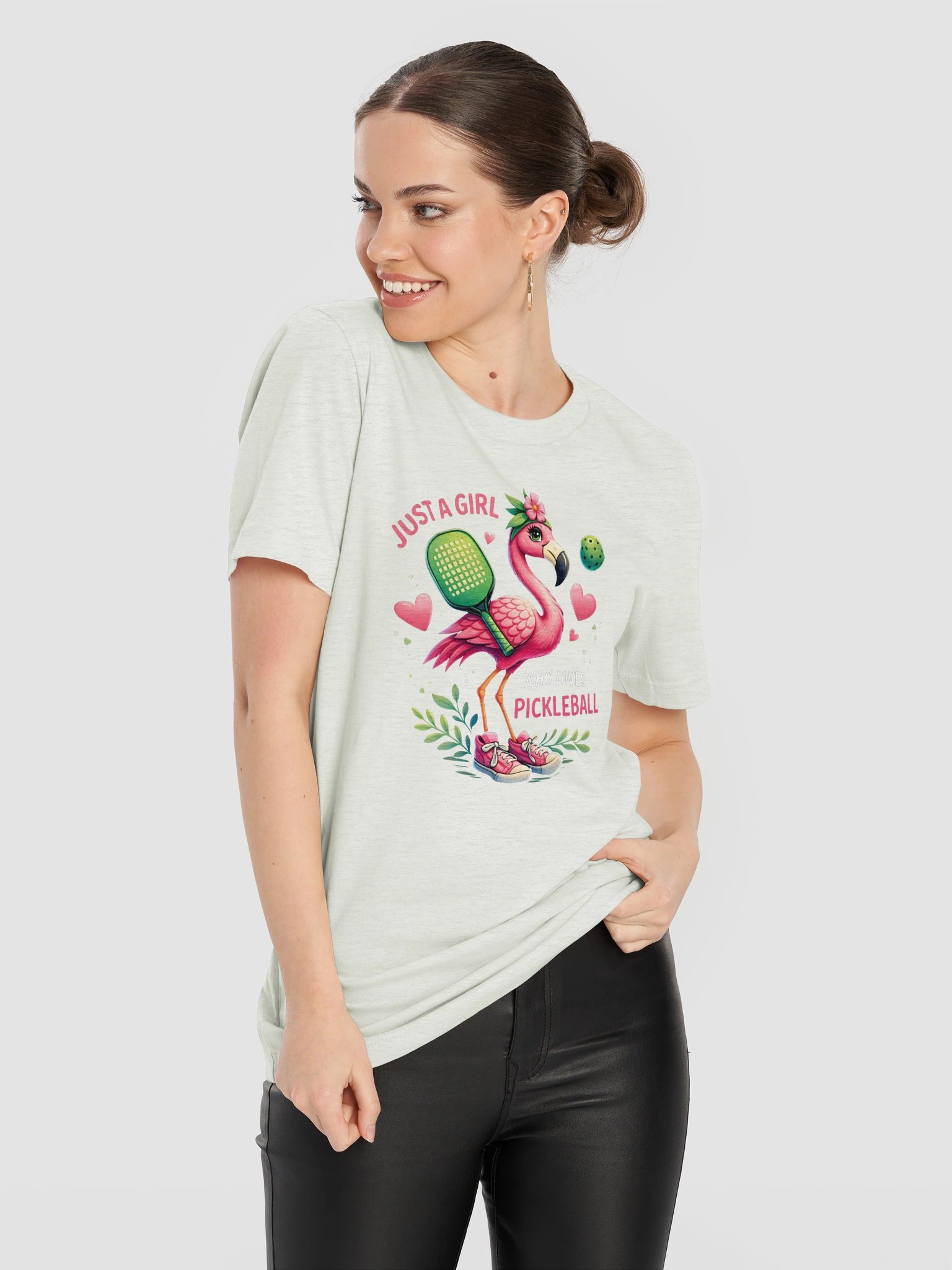 Just a Girl Who Loves Pickleball T-Shirt | Flamingo Pickleball Tee product image (85)