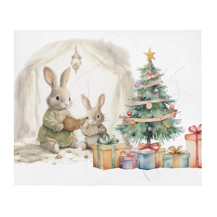 Cozy Rabbit Reading Time Throw Blanket product image (2)