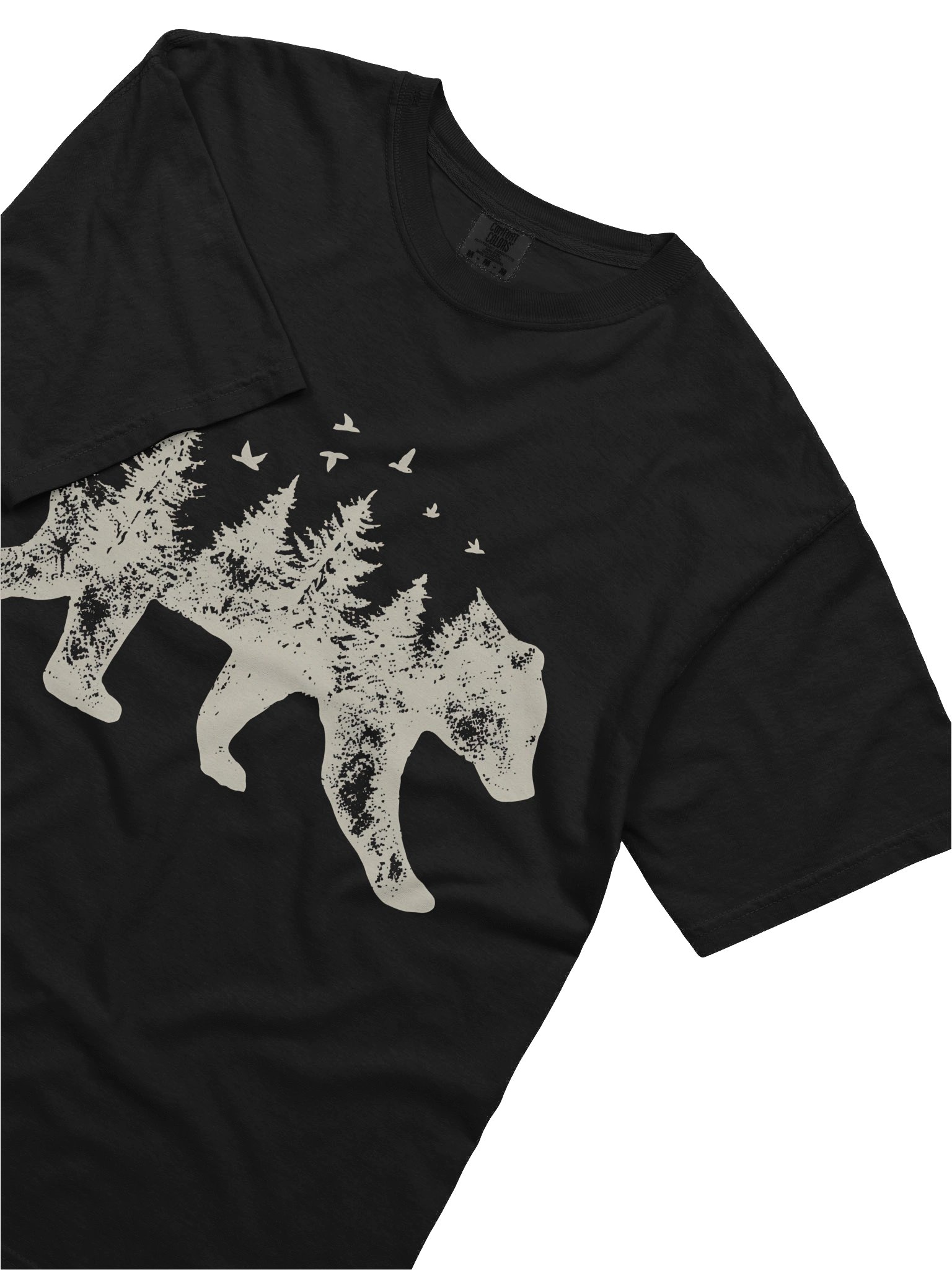 Bear Forest Silhouette T-Shirt – Nature Wildlife Graphic Tee product image (3)