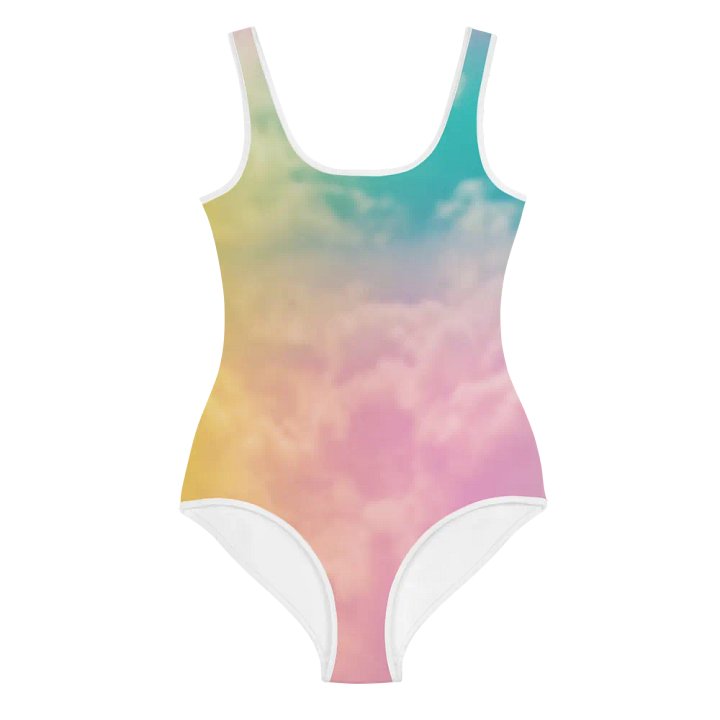 Blur cloud rainbow Design Youth One Piece Swimsuit - V11 product image (1)