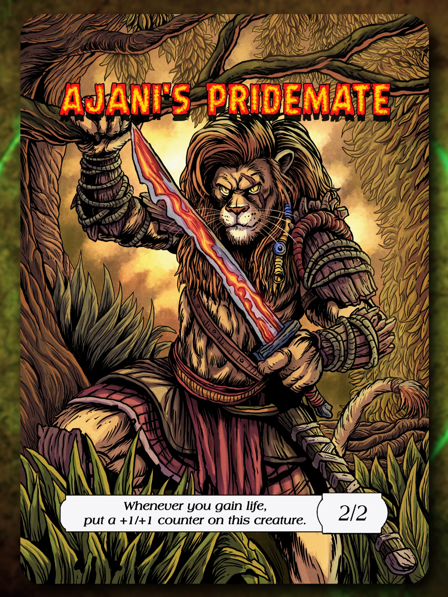 Ajani's Pridemate Full Art Token product image (1)
