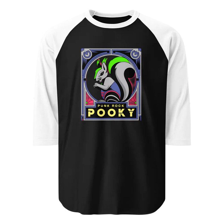 Punk Rock Pooky ¾ Sleeve Raglan Tee product image (1)
