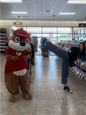 I think I scared him 😭🥋 #tkd #blackbelt #bucees #martialarts #femalemartialartist 