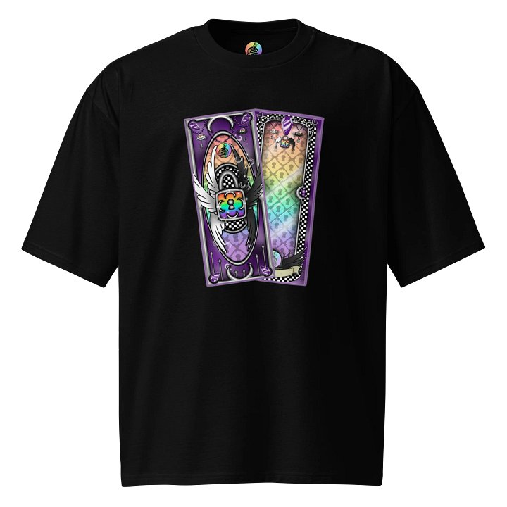 Moontoxity Purple Card Oversized Heavy T product image (1)