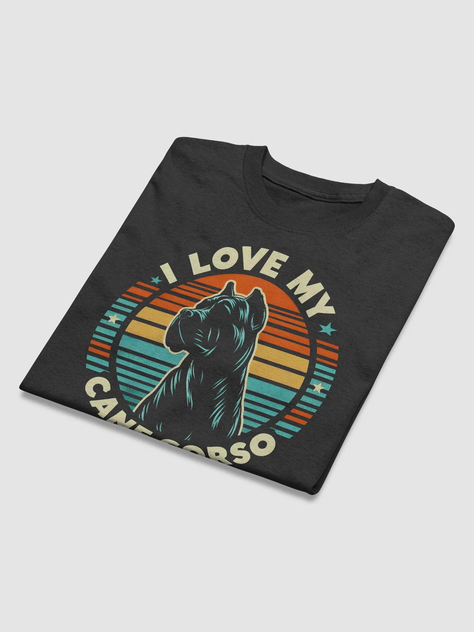 I Love My Cane Corso Retro T-Shirt product image (3)