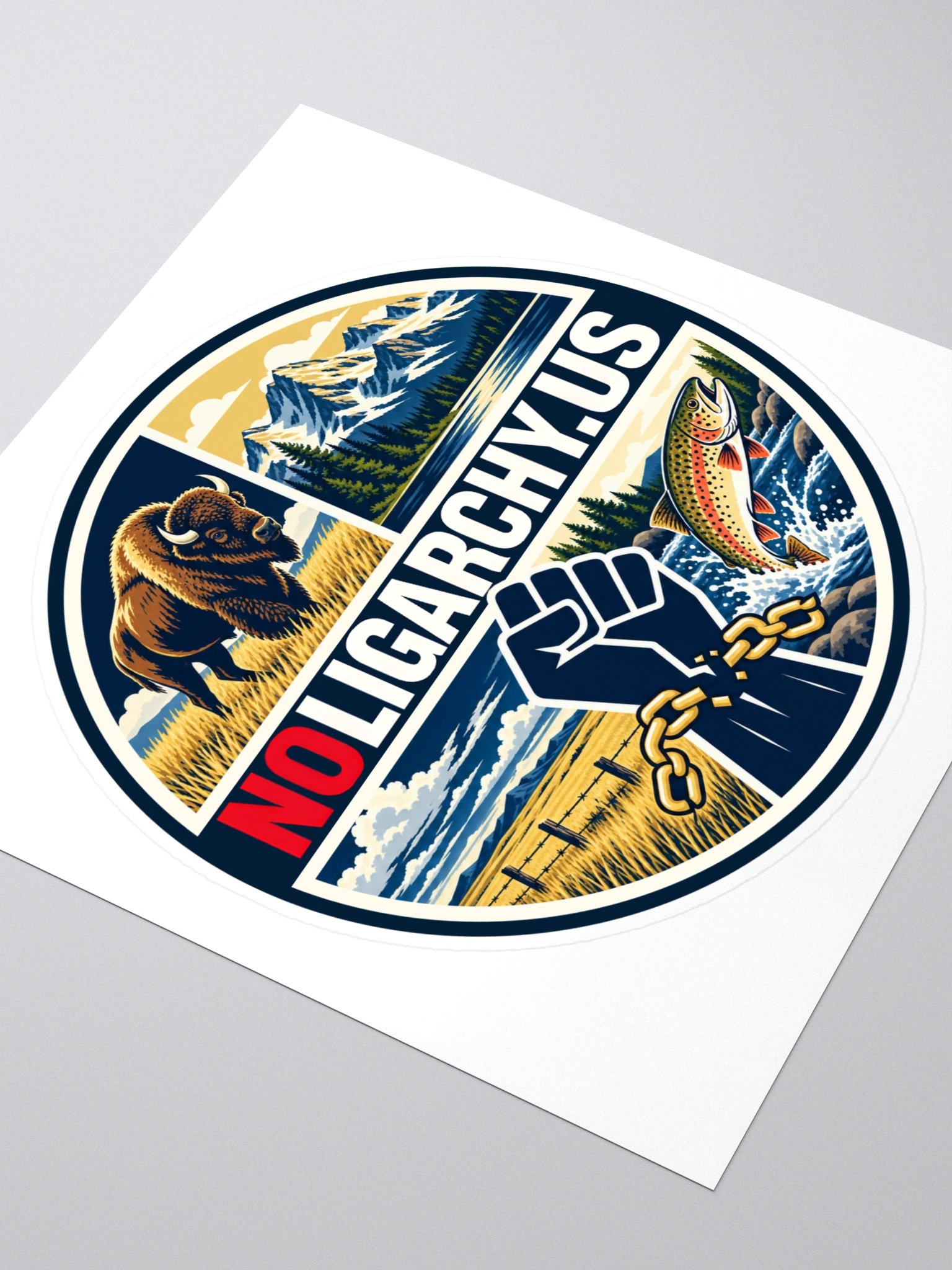 Montana NOLIGARCHY.US sticker product image (3)