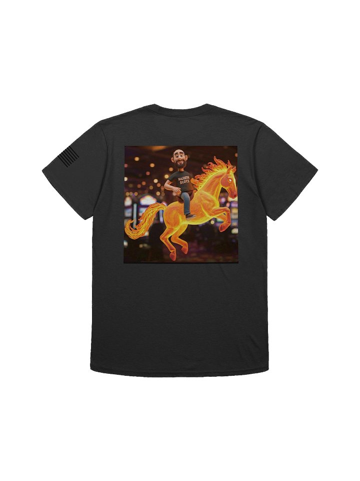 Majestik Slots "Mustang Money" Black Unisex T-Shirt product image (2)