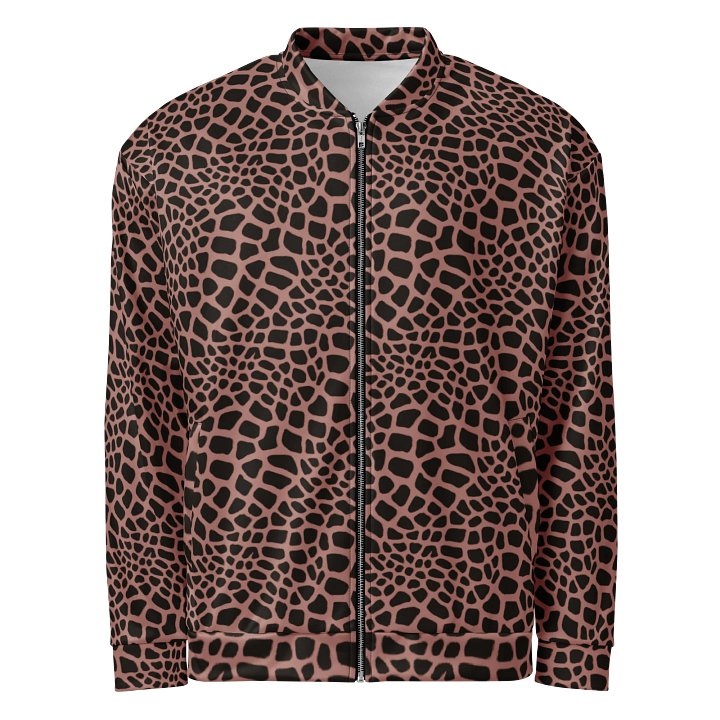 Brown Giraffe Bomber Jacket product image (1)