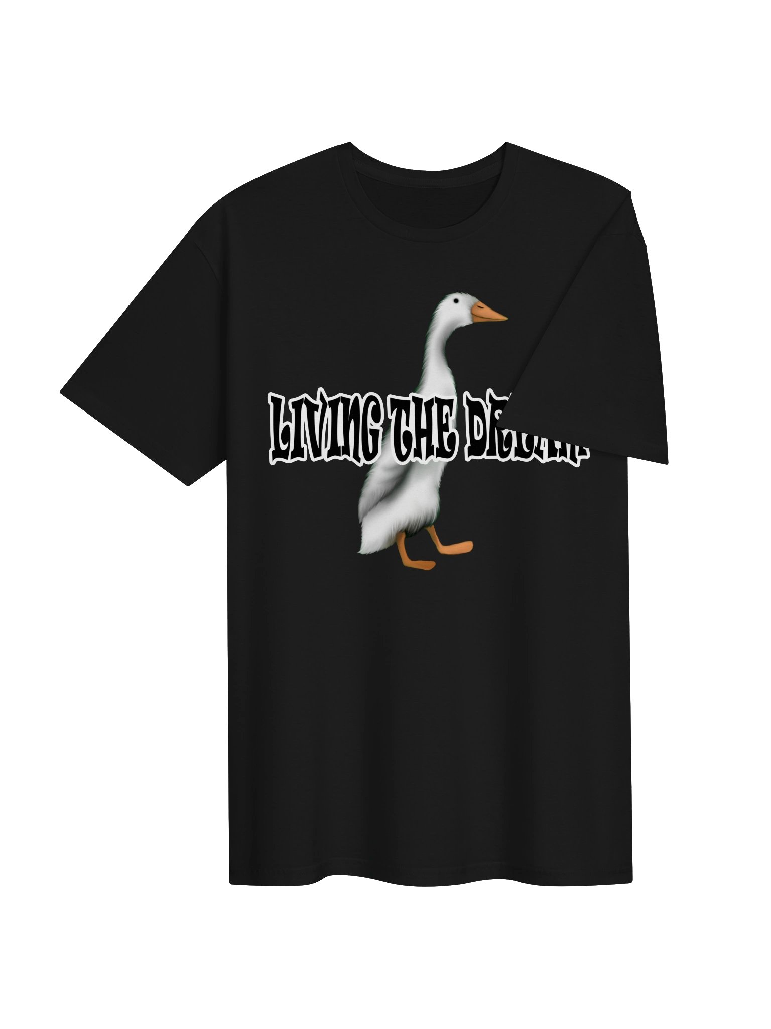 Duck "LIVING THE DREAM" T-Shirt. Unisex Gildan Softstyle T-Shirt product image (3)