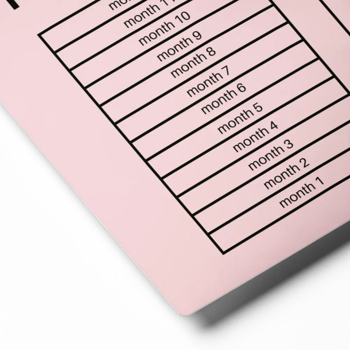 ANNUAL RENT TRACKER (black design 2) product image (2)