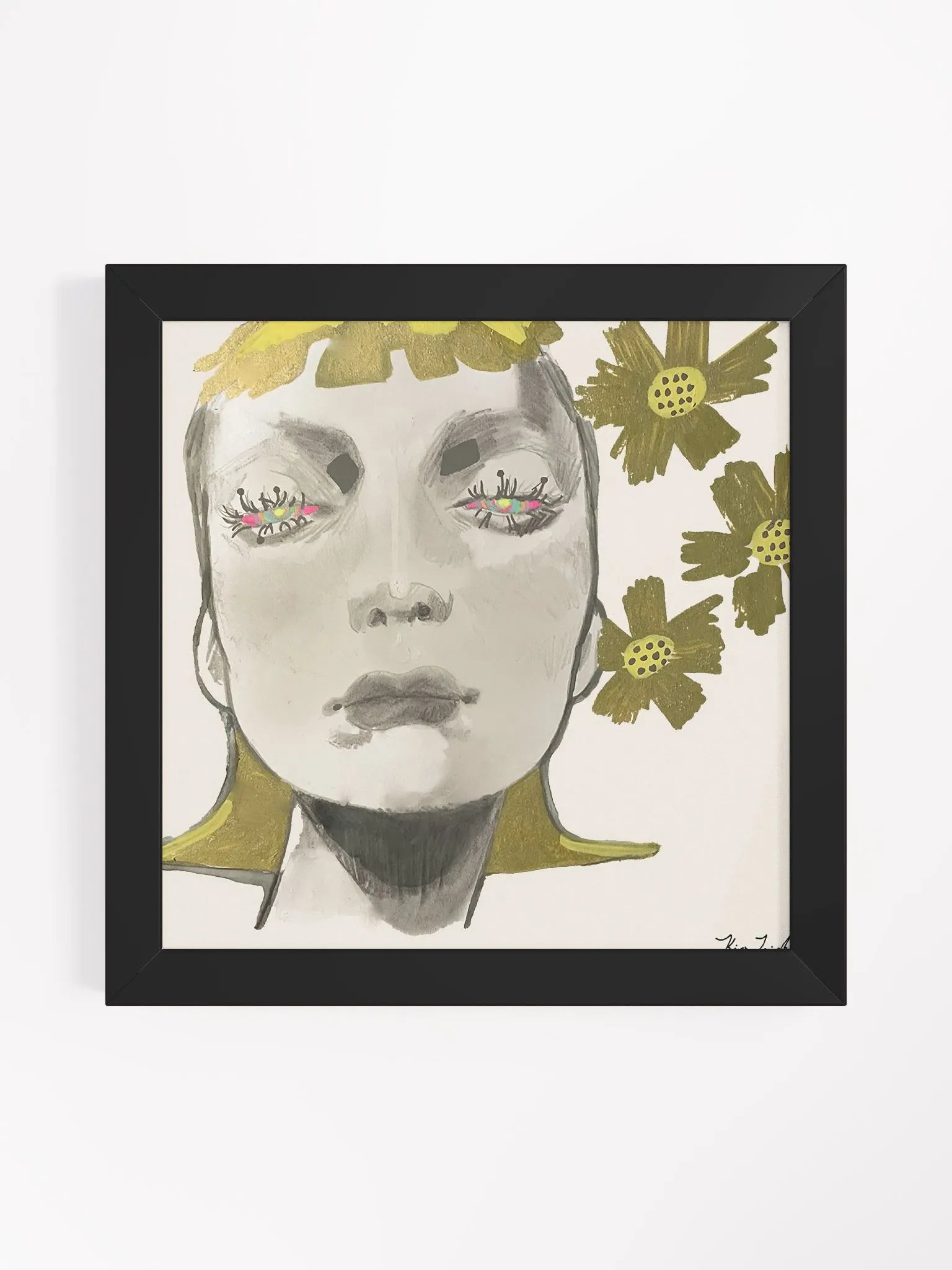 Golden Daisies Square Framed Print product image (3)