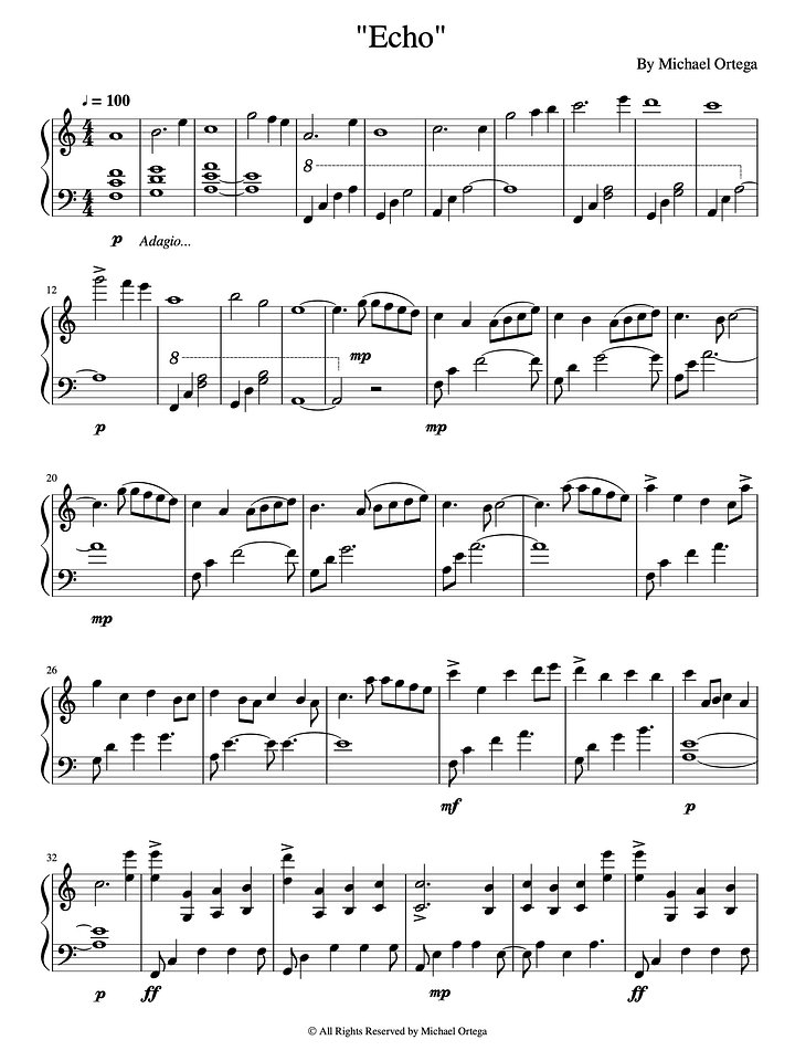 Echo (Piano Score) product image (2)