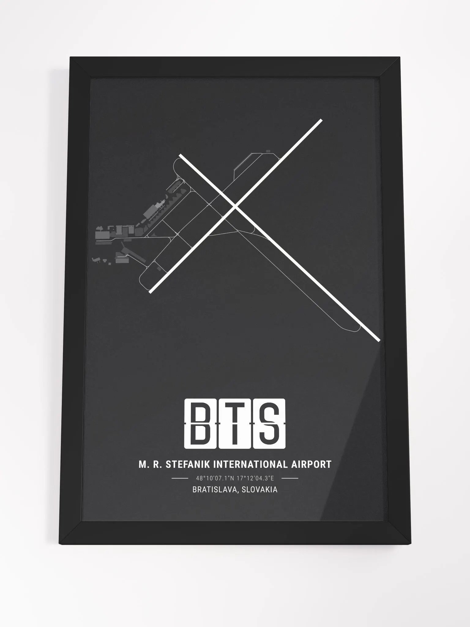 Framed Airport BTS Premium Map On Matt Paper product image (4)