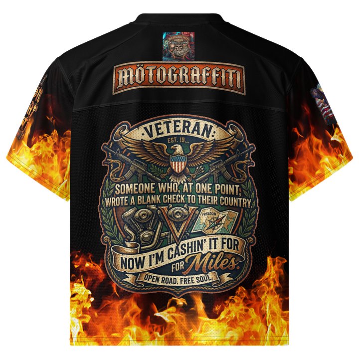 MötoGraffitti Veterans Football Jersey product image (2)
