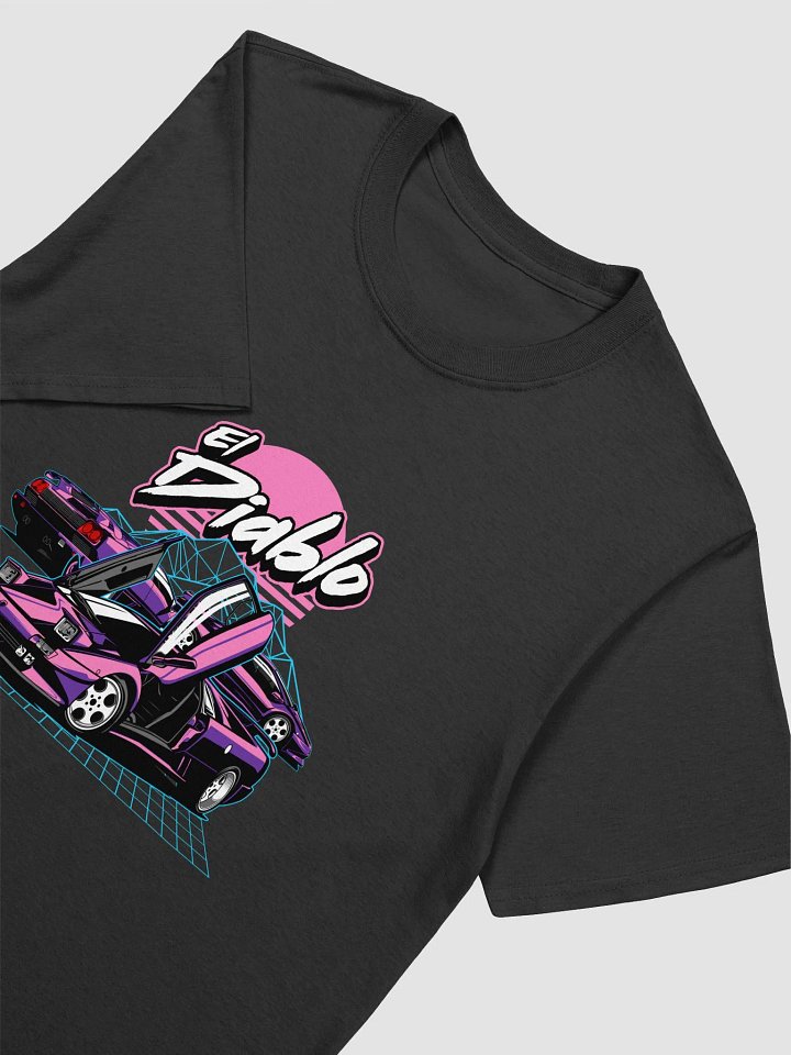 Retro 'El Diablo' Scissor Door Car Graphic T-Shirt product image (2)