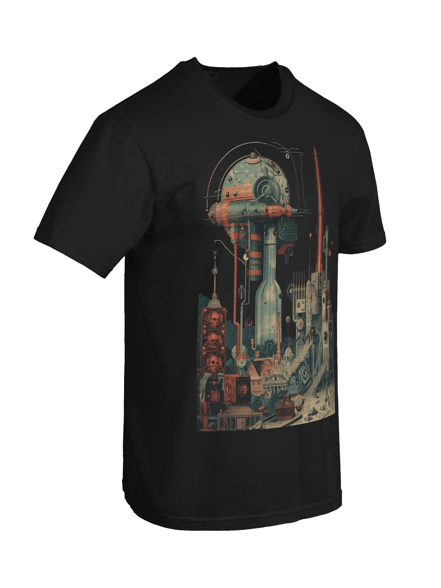 Surreal Industrial Skyline Heavyweight T-Shirt product image (4)