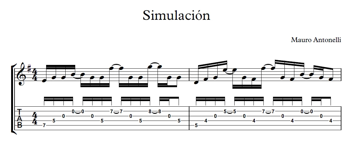 Simulación - Partitura + Tabs product image (1)