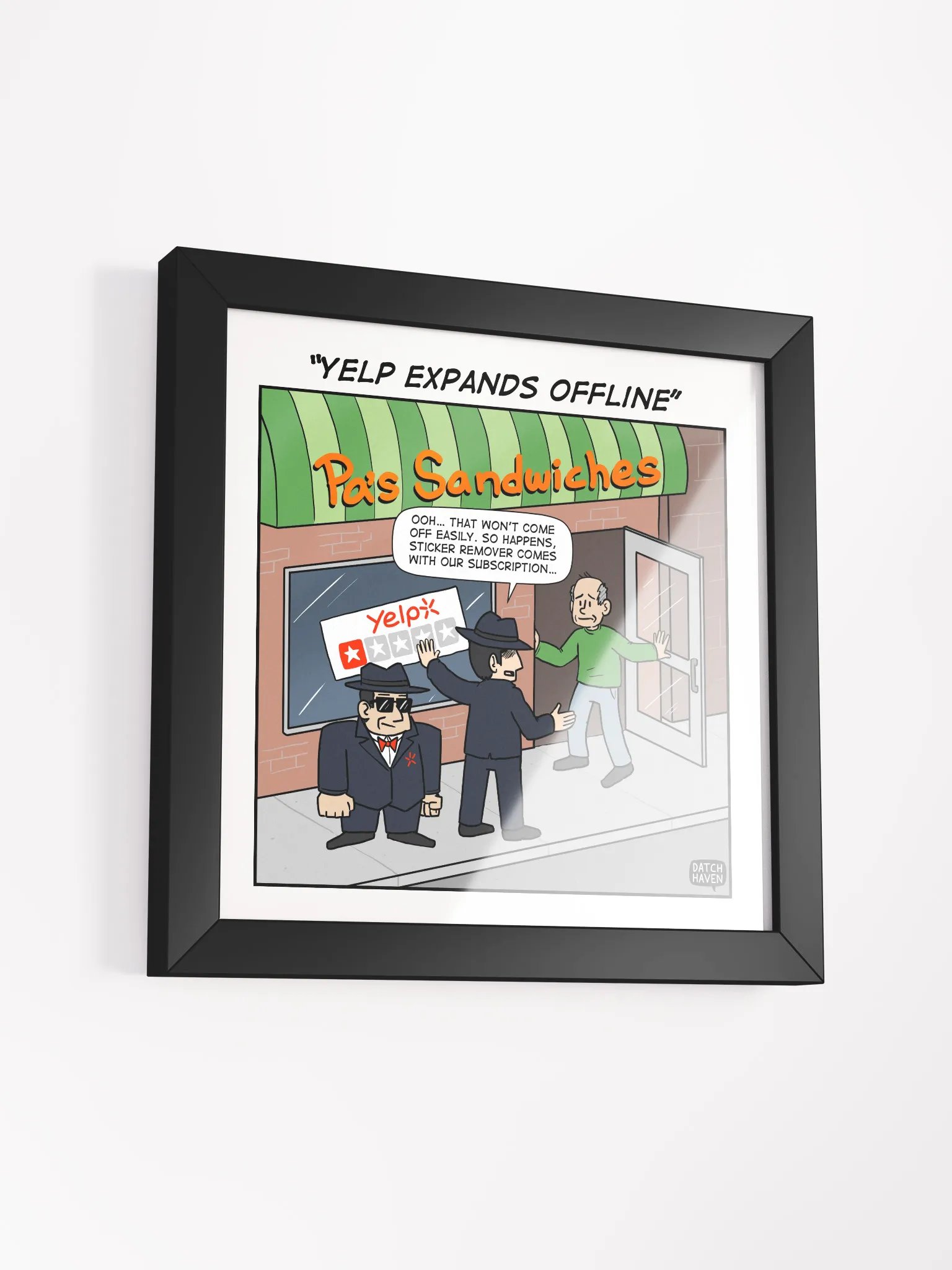 "Yelp expands offline" framed poster (10″×10″) product image (3)