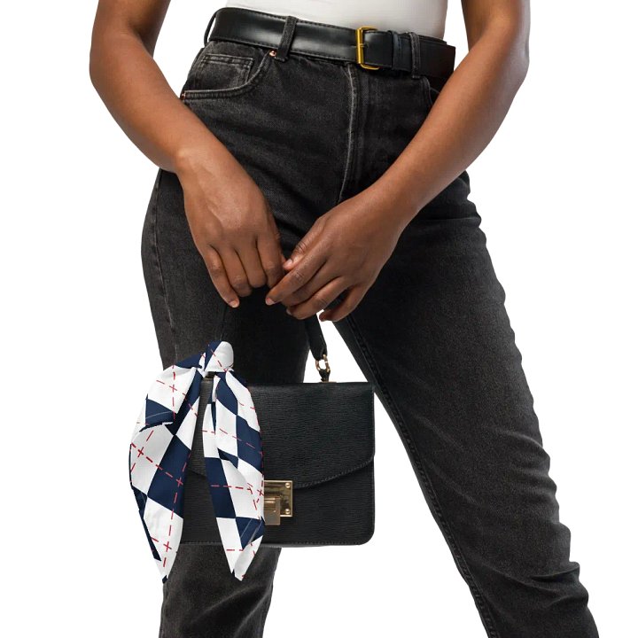 Eco-Chic Navy Diamond Geometric All-Over Bandana product image (2)